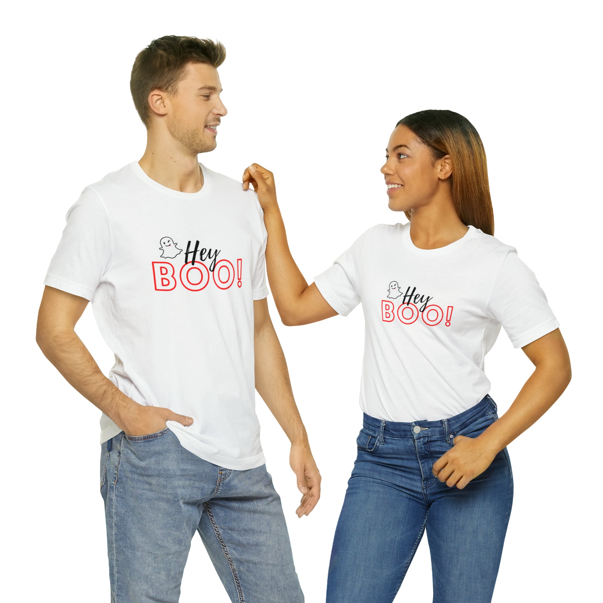 Hey Boo! Halloween Unisex Jersey Short Sleeve Tee