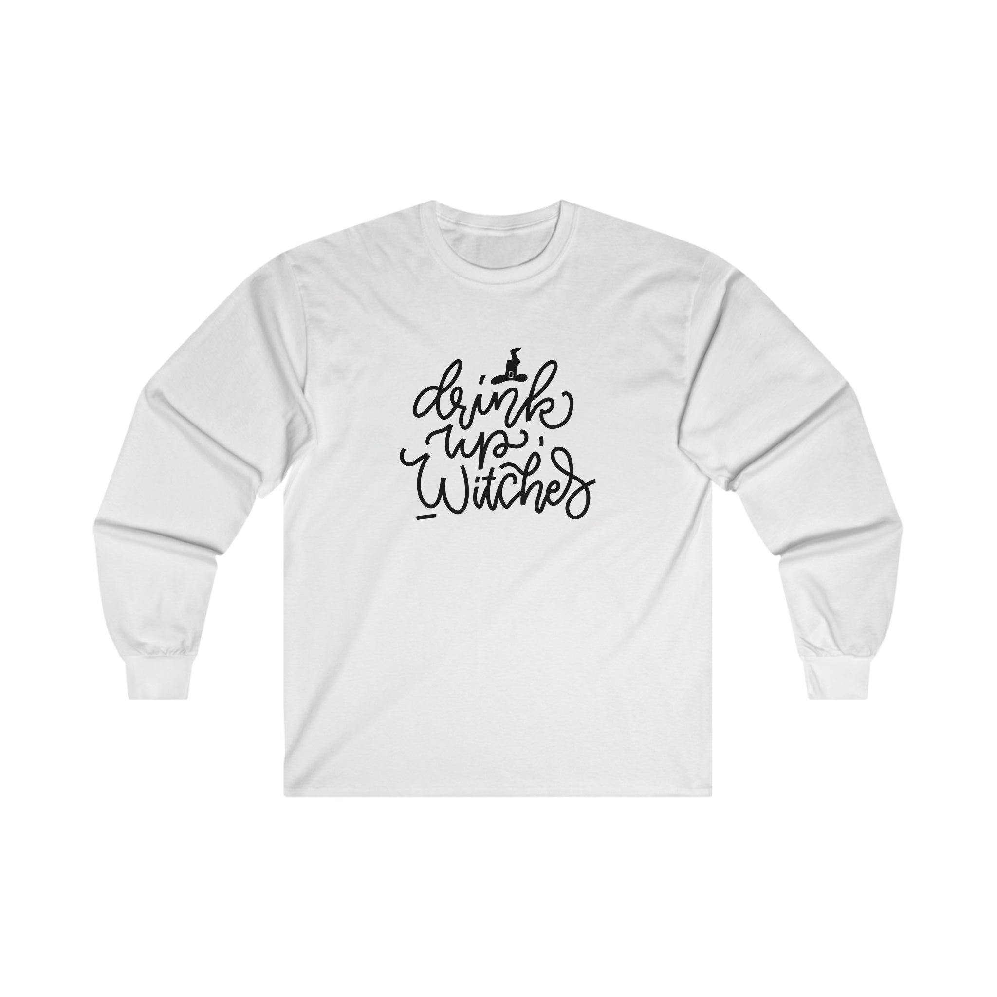 Drink up witches! Halloween Ultra Cotton Long Sleeve Tee in Multiple Colors