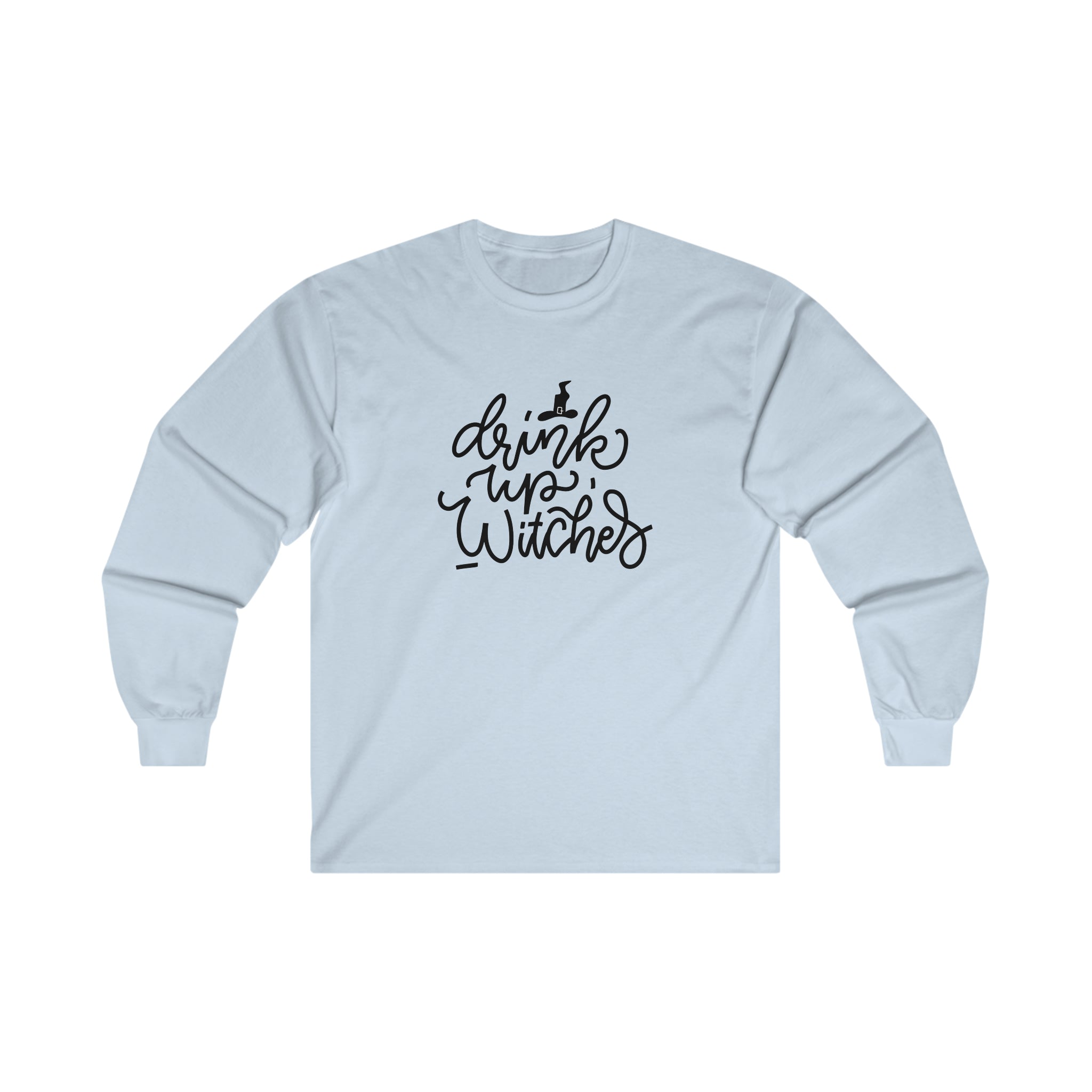 Drink up witches! Halloween Ultra Cotton Long Sleeve Tee in Multiple Colors