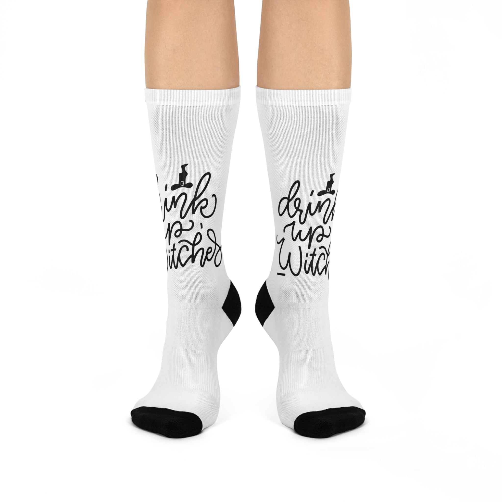 Drink up witches! Halloween Cushioned Crew Socks