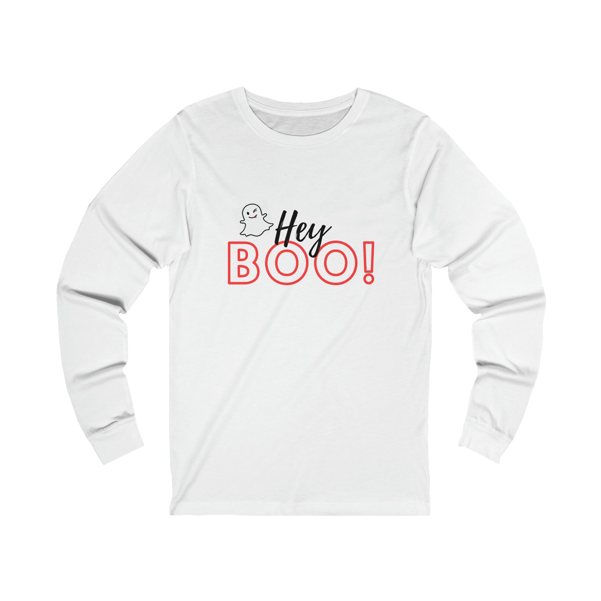 Hey Boo! Halloween Unisex Jersey Long Sleeve Tee