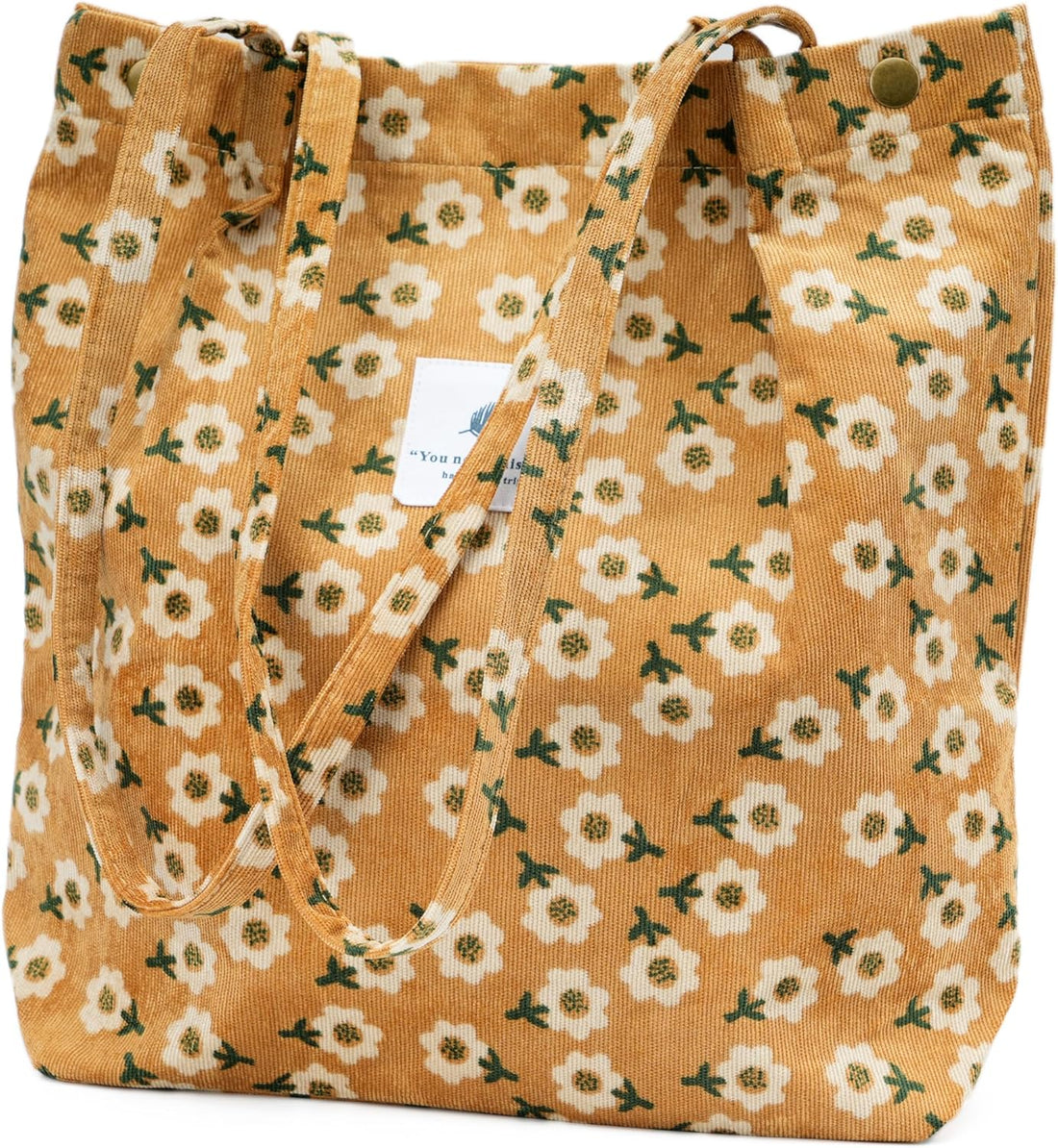 Cute Corduroy Canvas Tote Bag – Shoulder Handbag for Women Travel