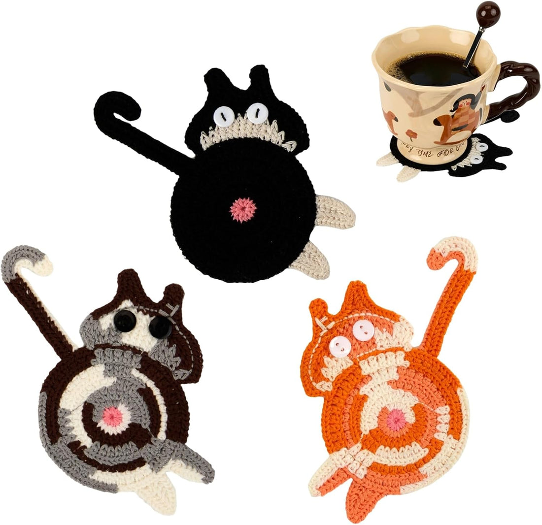Cat Lover Drink Coasters Set of 3