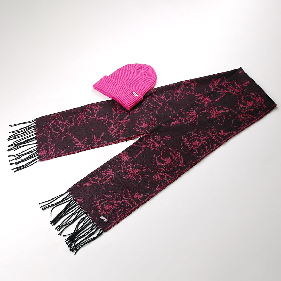 Womens Hanging Scarf and Beanie Hat Set
