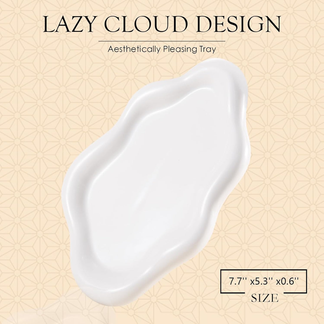 White Ceramic Cloud Jewelry Trinket Tray