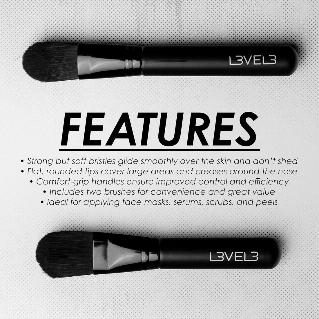 Facial Mask Brush Set – 3Pc Black Applicators