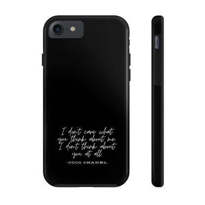 Chic Phone Cases, Fashionable Coco Chanel Quote Phone Case, Luxury Gift for Her, Designer Quote Phone Cover, Stylish Mobile Accessory