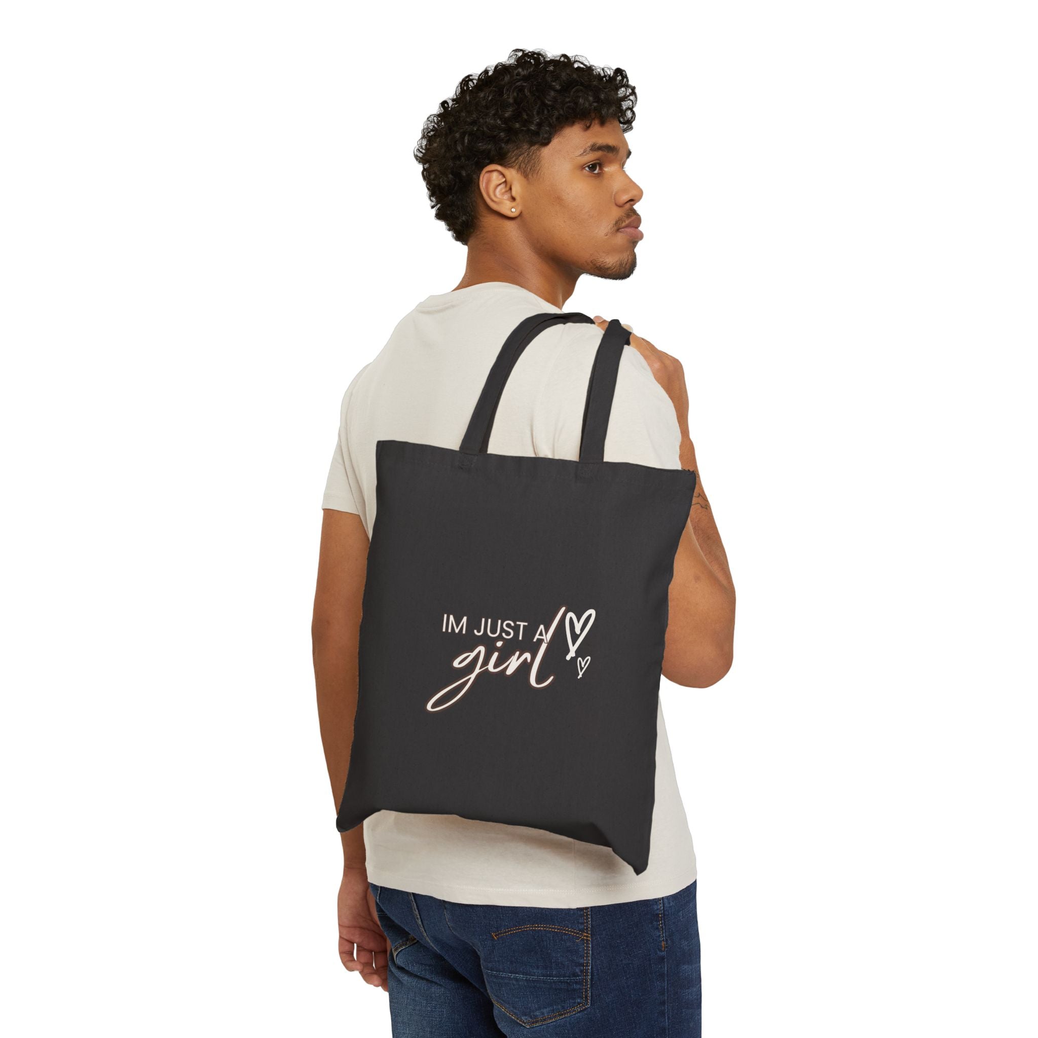 I’m Just A Girl Cotton Canvas Tote Bag