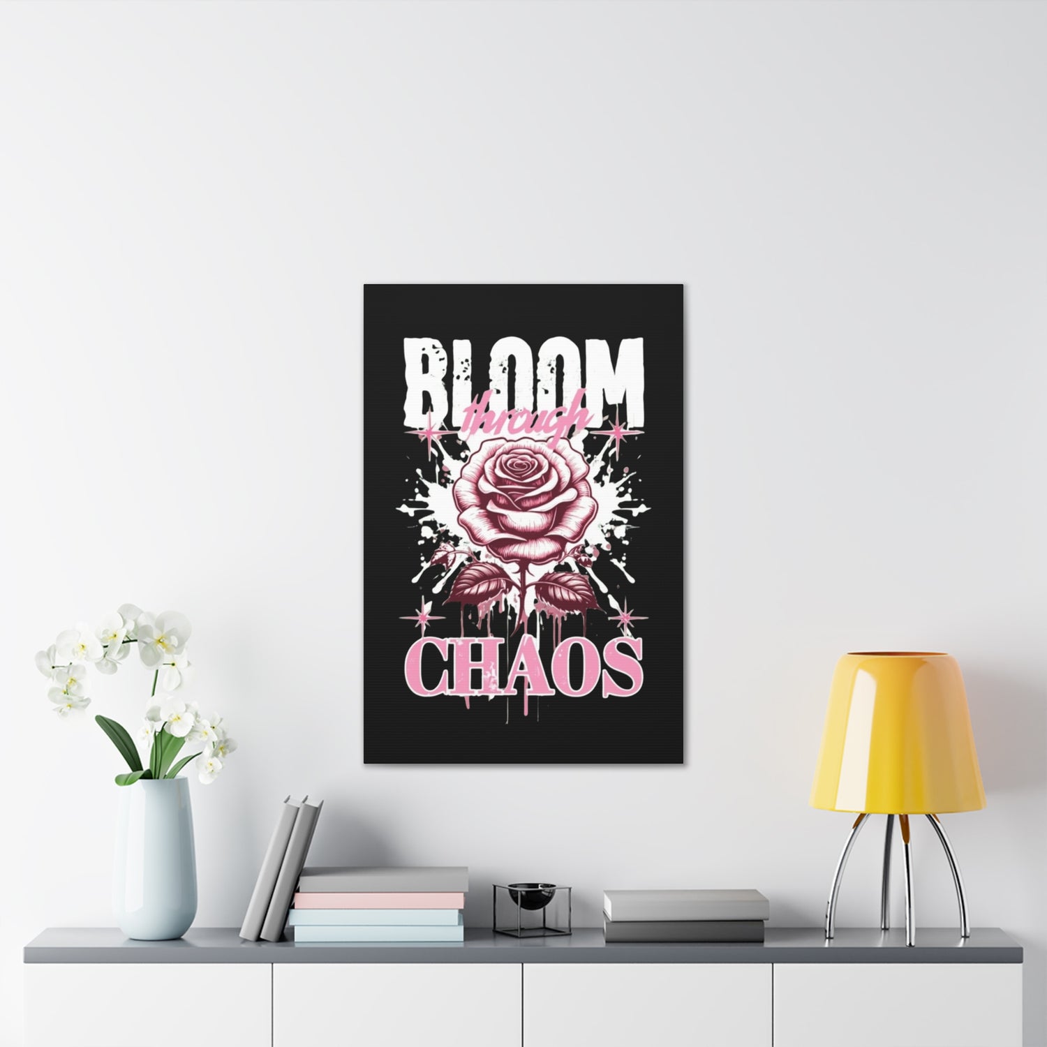 Bloom Through Chaos Canvas Wall Art