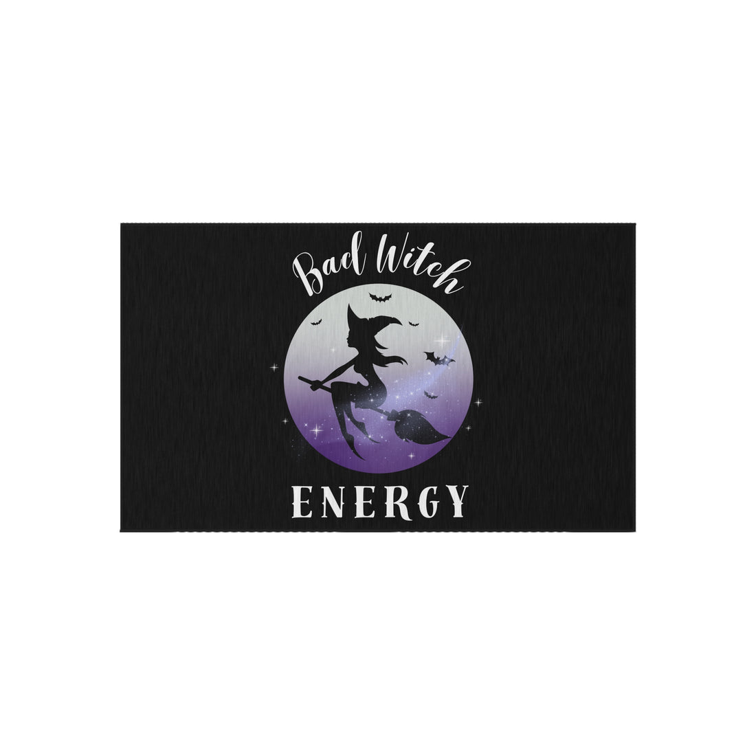 Bad Witch Energy Outdoor Rug | Trendy Spooky Season Decor for Witchy Vibes