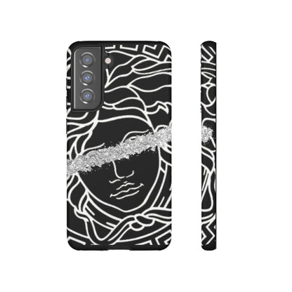 Luxury Medusa Head Tough Black and Silver Phone Case