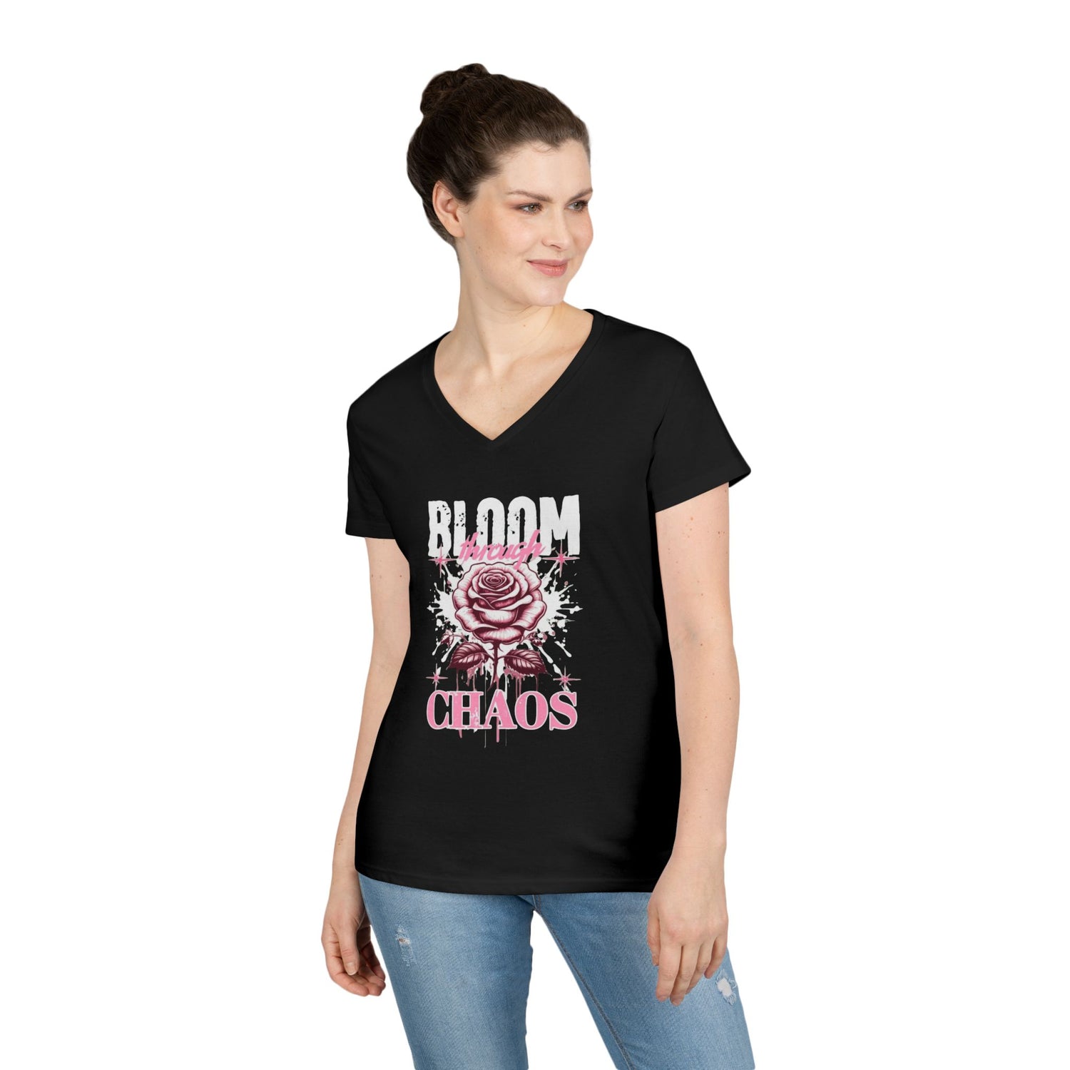 Bloom in Chaos V-Neck T-Shirt