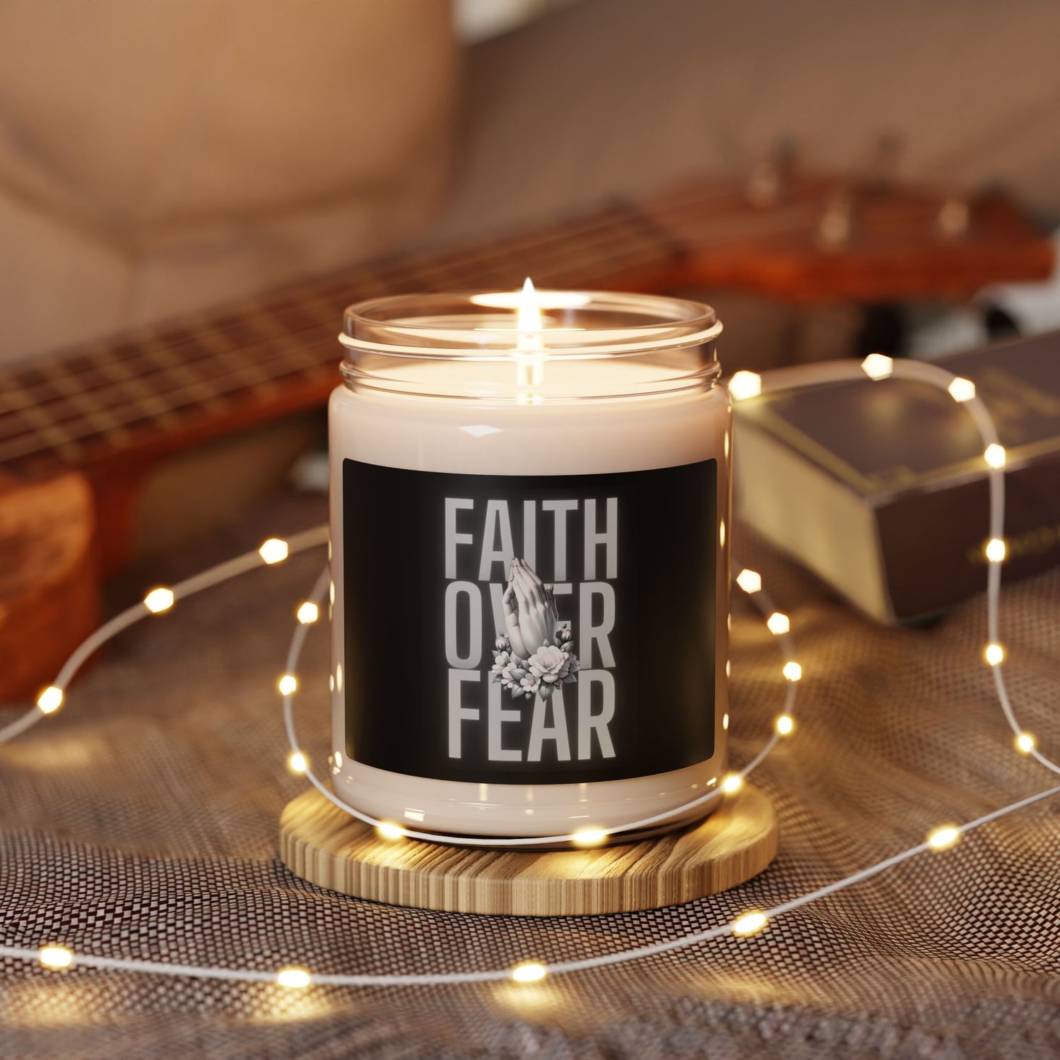 Faith over Fear 9oz Scented Soy Candle