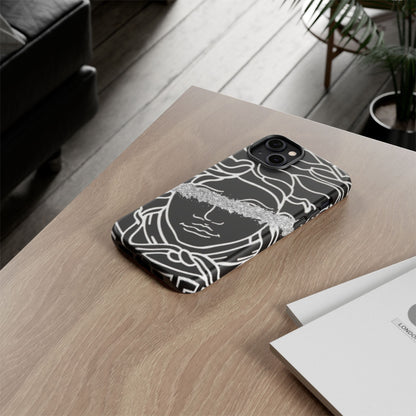 Luxury Medusa Head Tough Black and Silver Phone Case