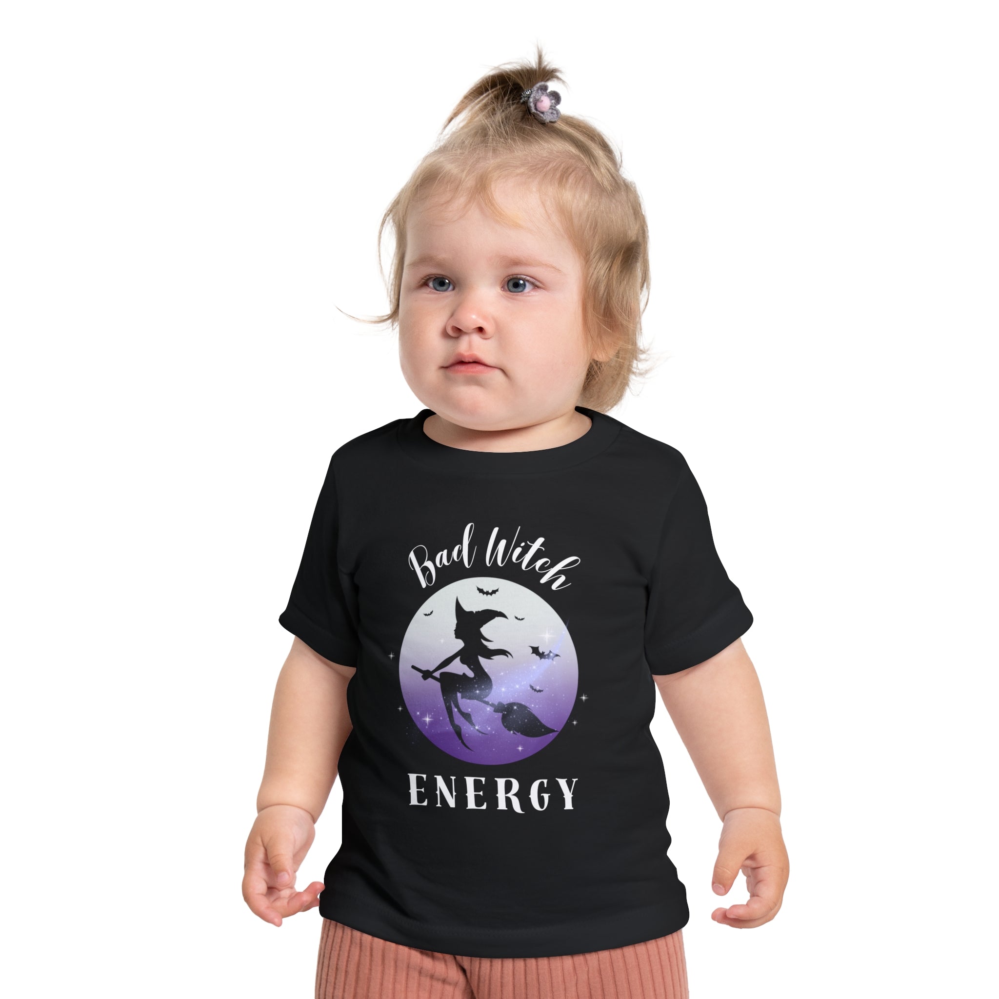 Bad Witch Energy Baby T Shirt | Adorable Spooky Season Tee for Little Witches