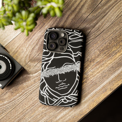 Luxury Medusa Head Tough Black and Silver Phone Case