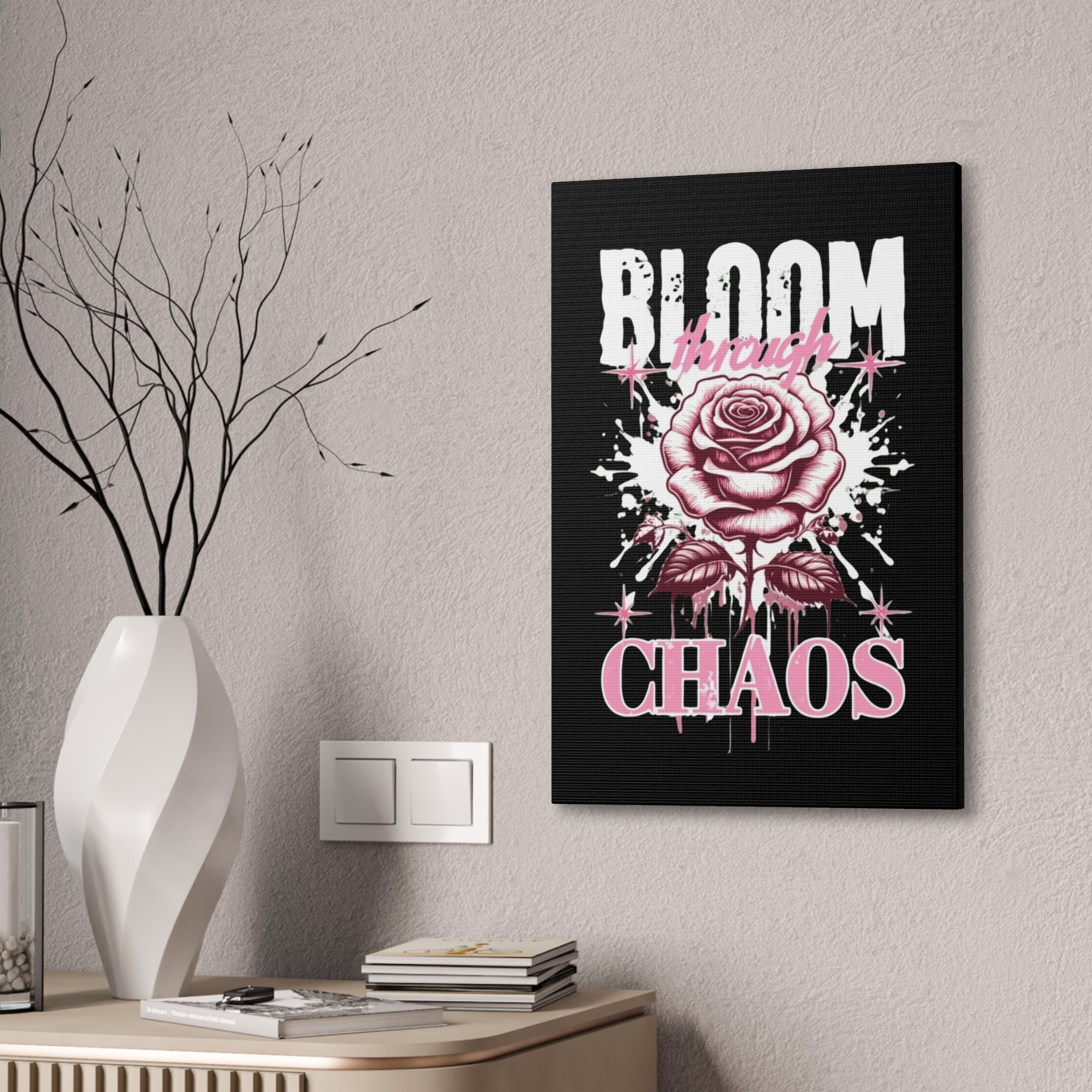 Bloom Through Chaos Canvas Wall Art