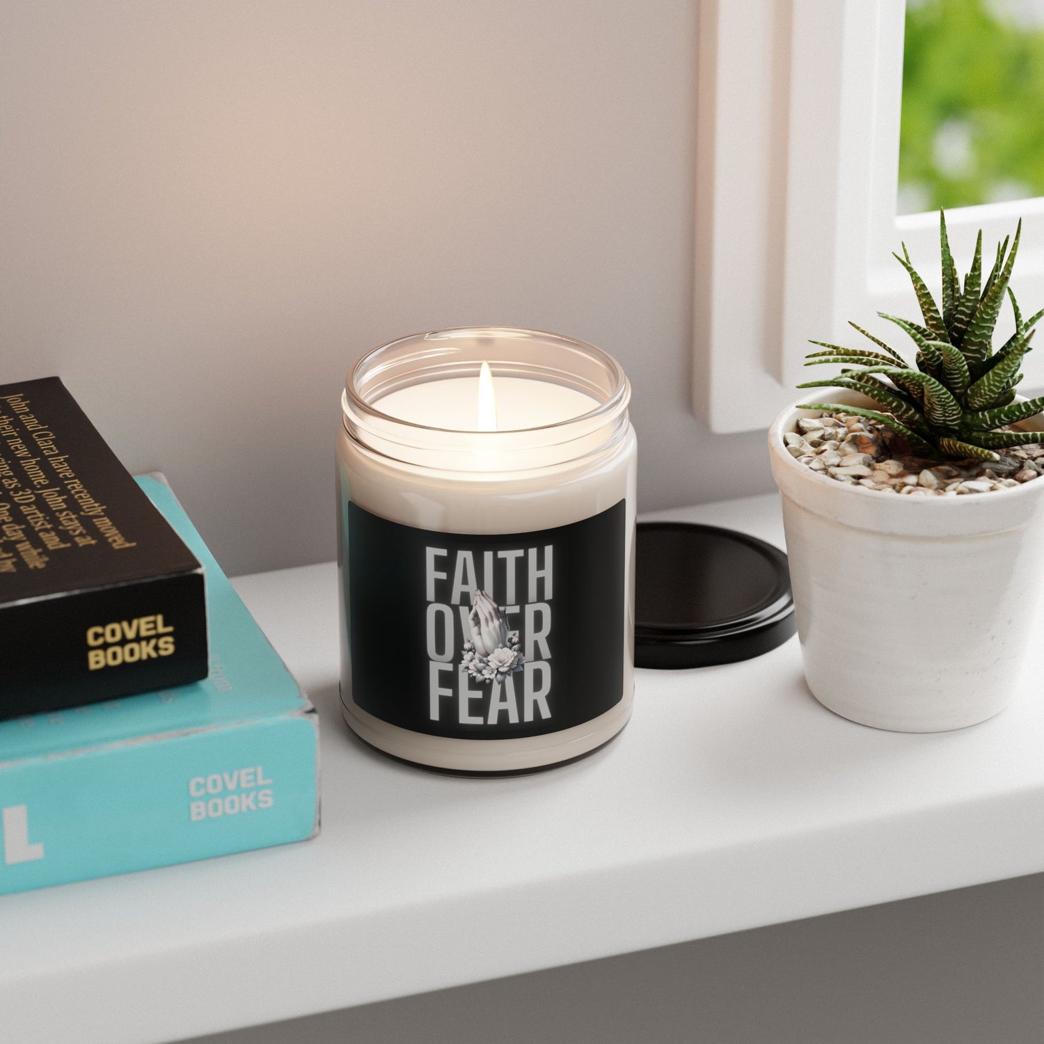 Faith over Fear 9oz Scented Soy Candle