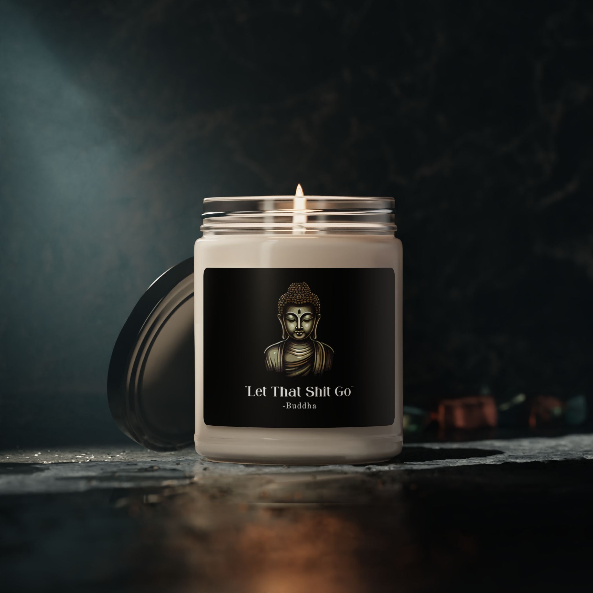 Let That Shit Go Candle | Zen Inspired Stress Free Aromatherapy Candle | Relaxing &amp; Calming Home Decor