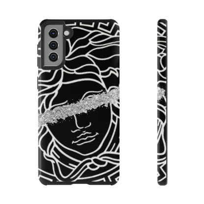 Luxury Medusa Head Tough Black and Silver Phone Case