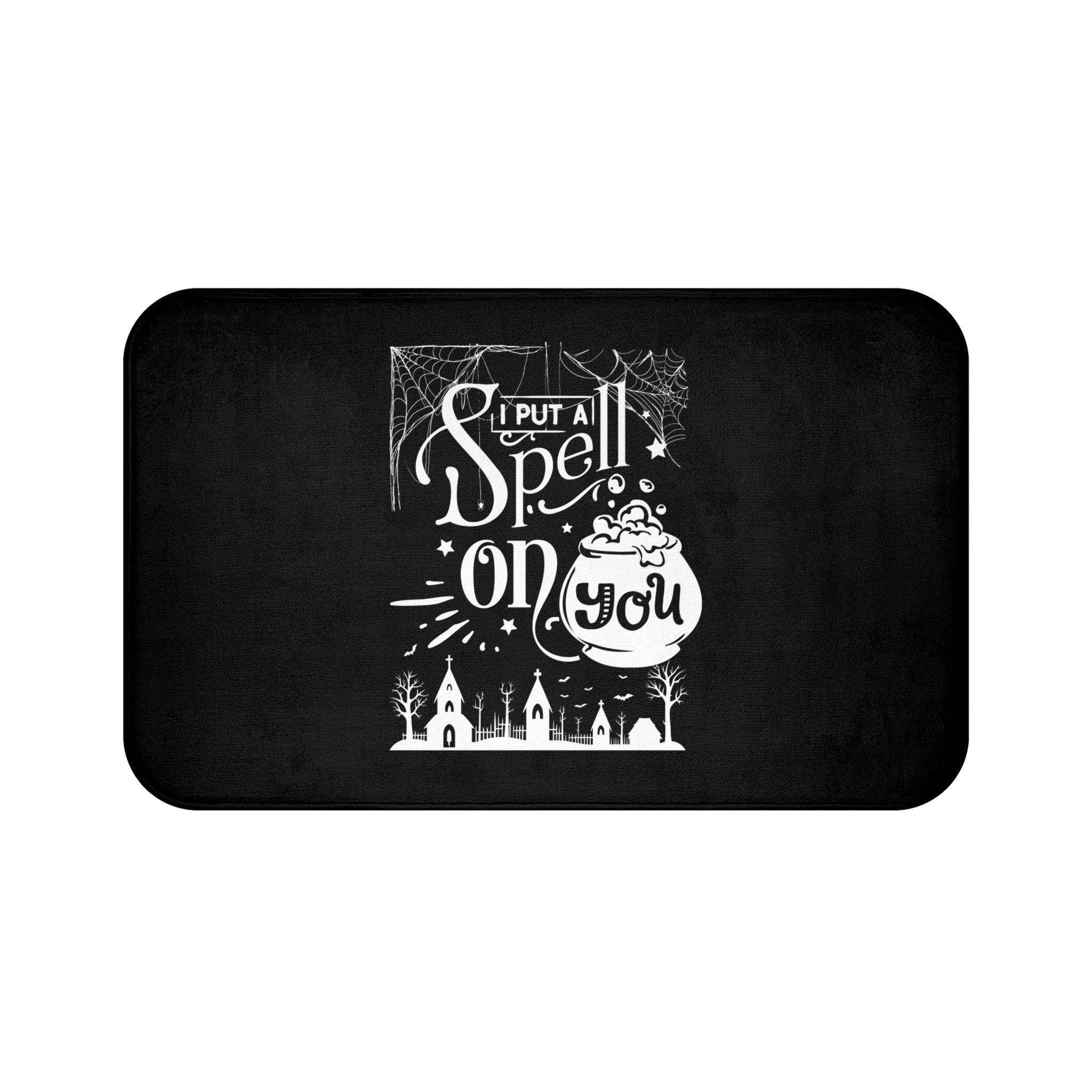 I Put a Spell on You Halloween Bath Mat - Spooky Chic Bathroom Decor - Perfect Fall Accessory