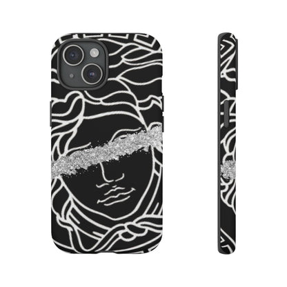 Luxury Medusa Head Tough Black and Silver Phone Case