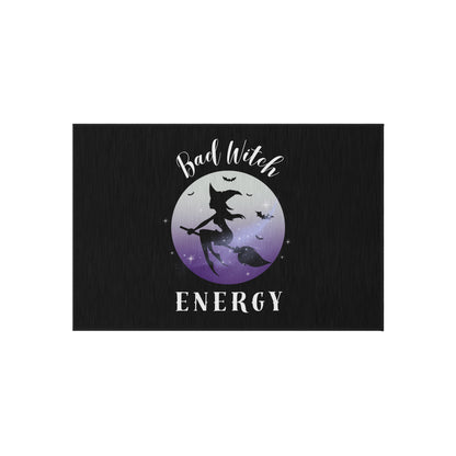 Bad Witch Energy Outdoor Rug | Trendy Spooky Season Decor for Witchy Vibes