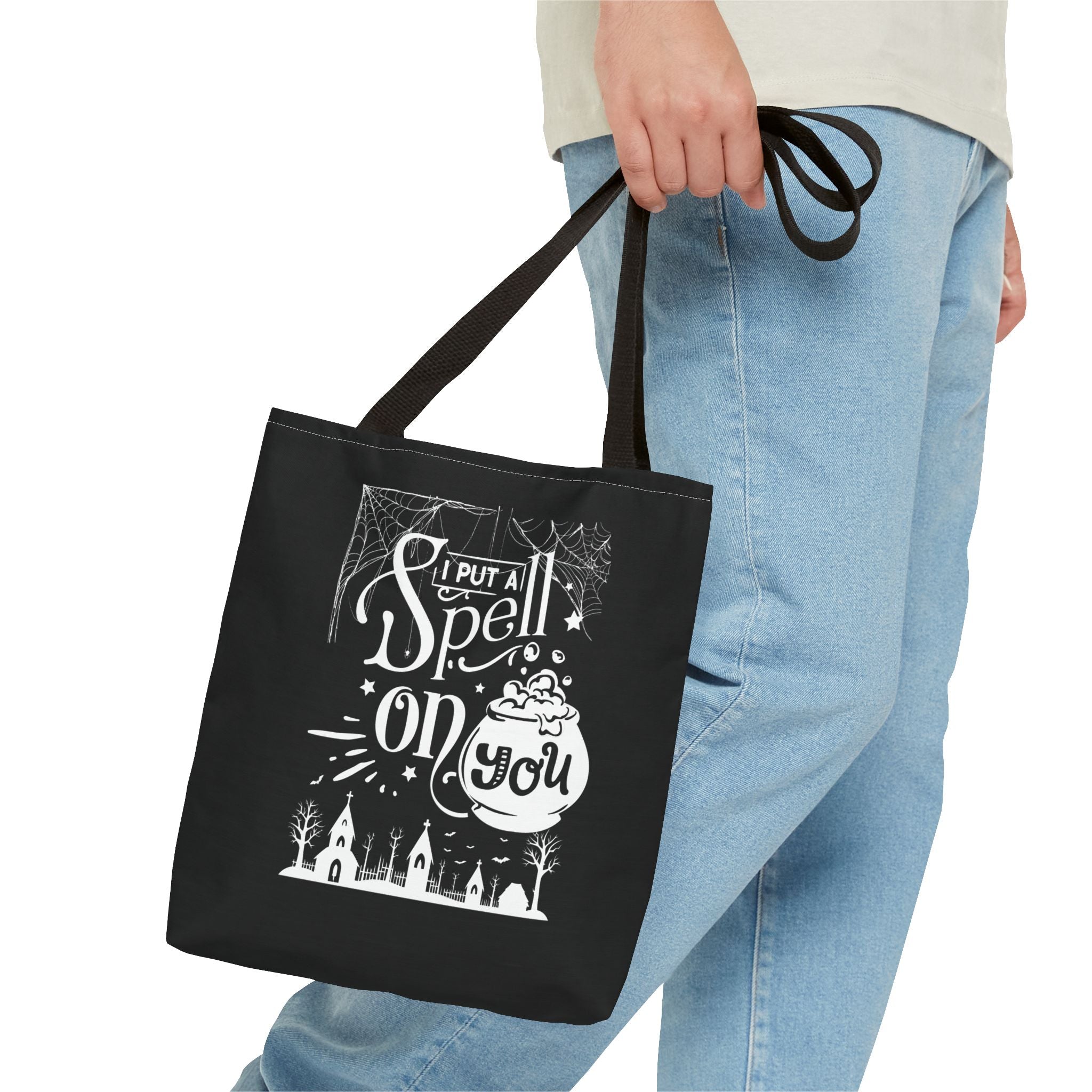 I Put a Spell on You Halloween Tote Bag - Spooky Chic Reusable Bag - Perfect Fall Accessory