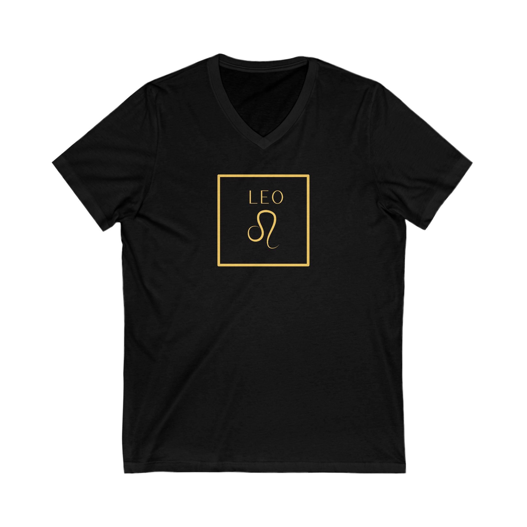 Leo Zodiac V Neck TShirt Stylish Astrological Tee for Bold Leos