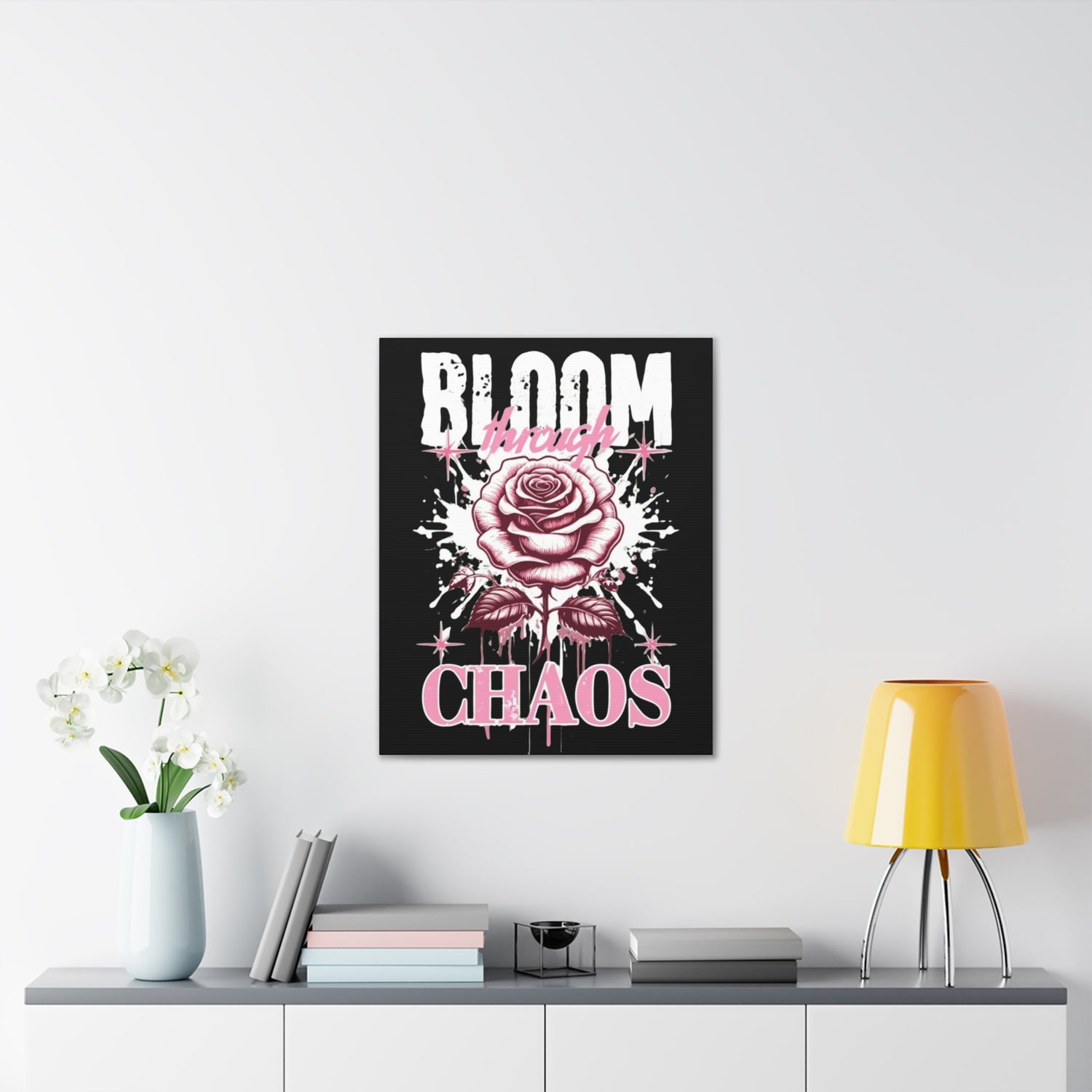 Bloom Through Chaos Canvas Wall Art