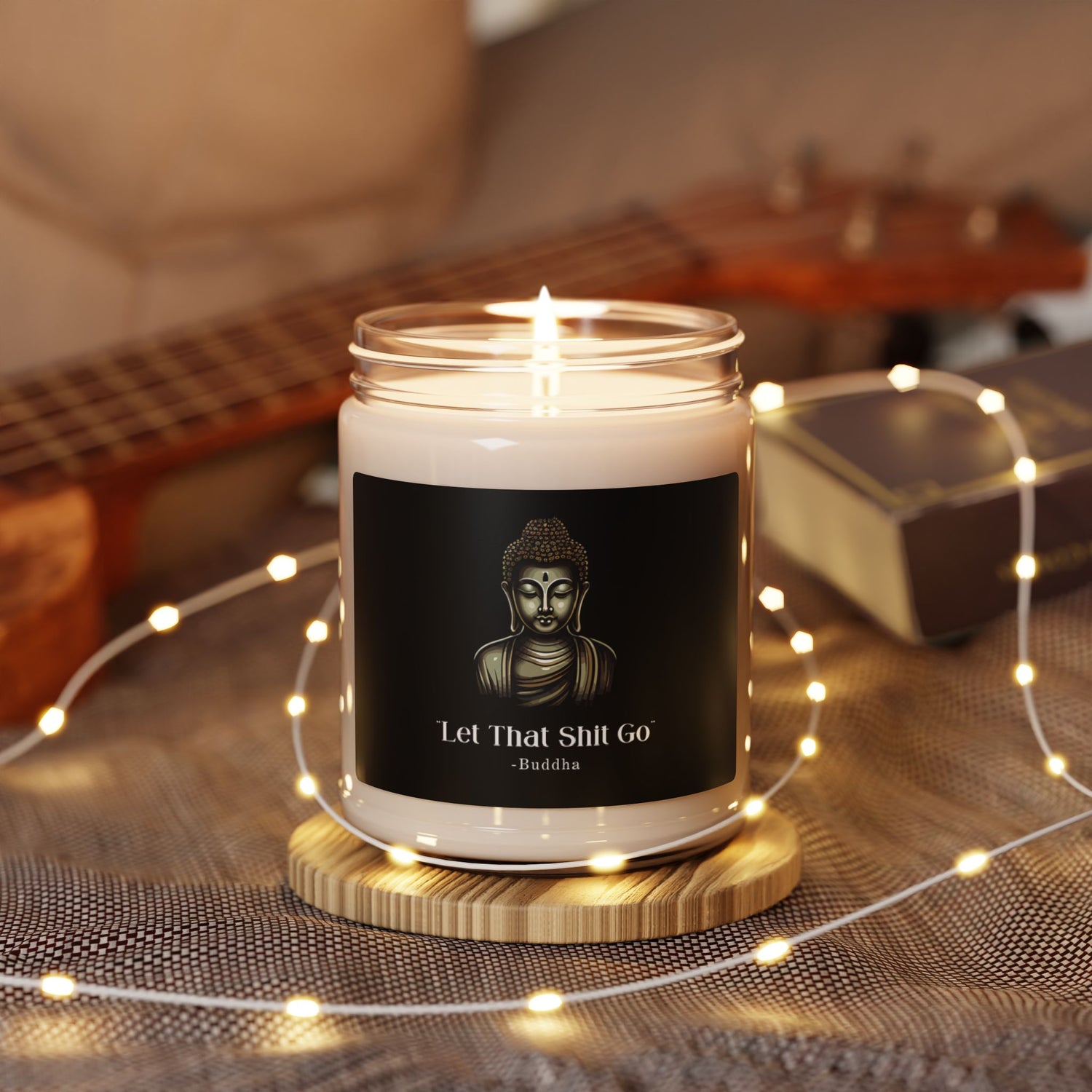 Let That Shit Go Candle | Zen Inspired Stress Free Aromatherapy Candle | Relaxing &amp; Calming Home Decor