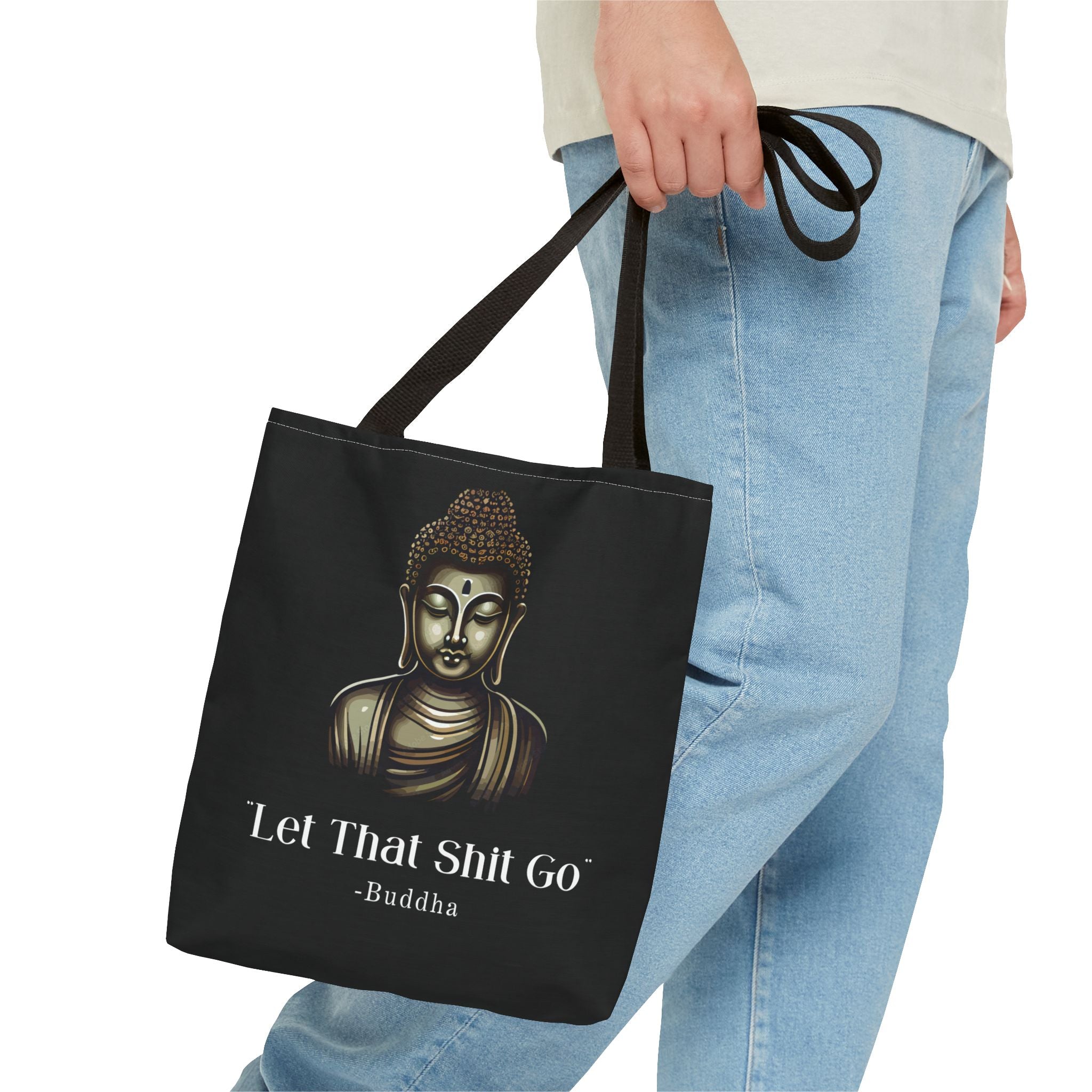 Let That Shit Go Tote Bag | Stylish &amp; Eco Friendly Tote | Zen-Inspired Stress Free Everyday Bag