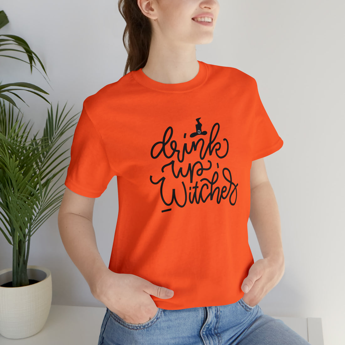 Drink up witches! Halloween Unisex Jersey Short Sleeve Tee in Multiple Colors!
