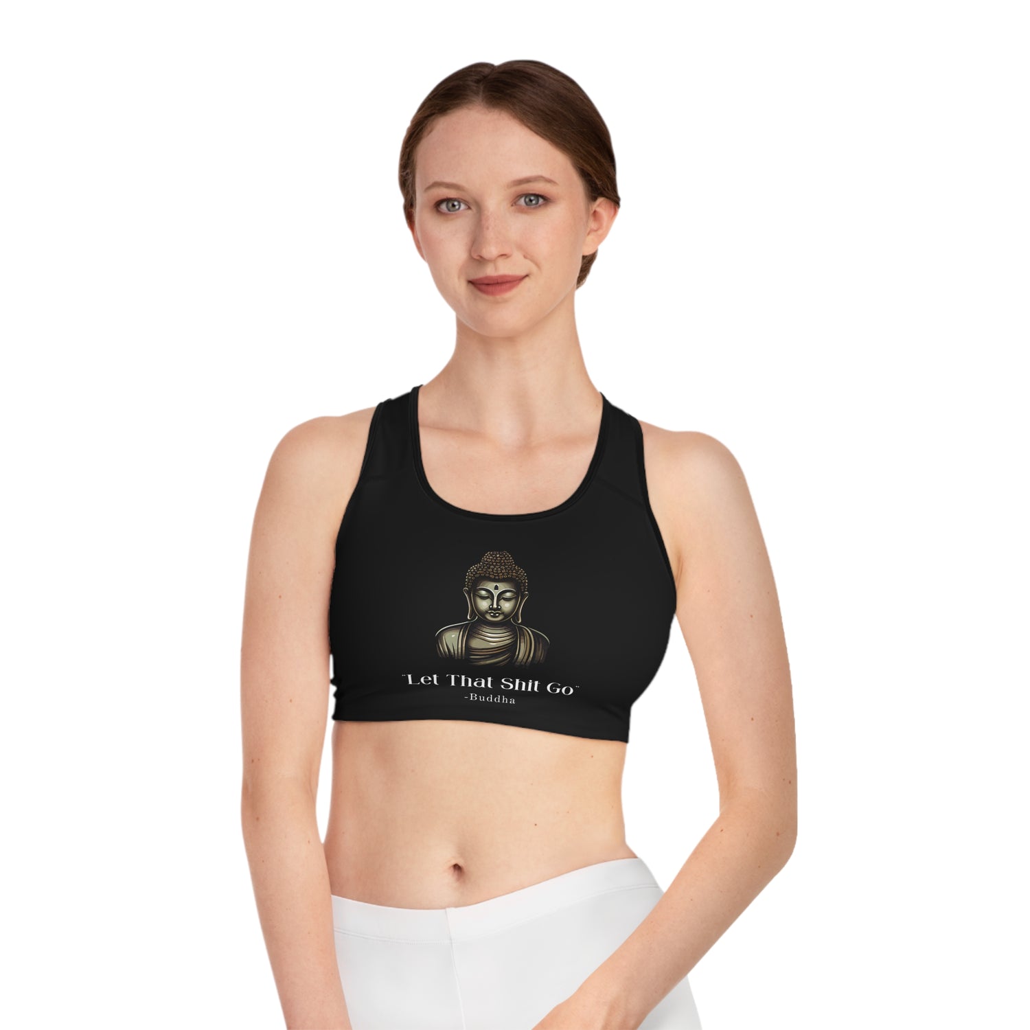 Let That Shit Go Sports Bra | Womens Yoga &amp; Workout Bra | Comfortable, Supportive Stress Free Fitness Wear