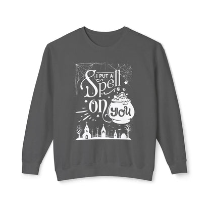 I Put a Spell on You Halloween Crewneck Sweatshirt | Spooky &amp; Cozy Halloween Apparel