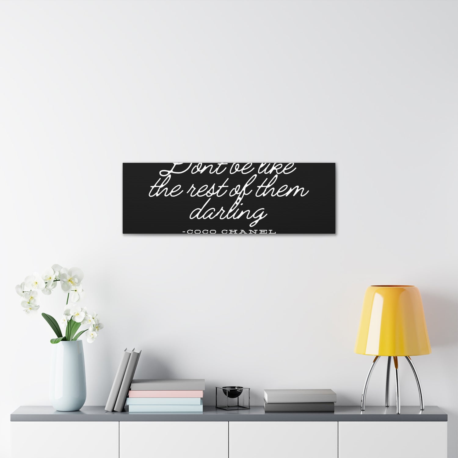 Don’t Be Like the Rest of Them Darling Canvas Wall Art | Coco Chanel Quote | Elegant Inspirational Decor for Home or Office