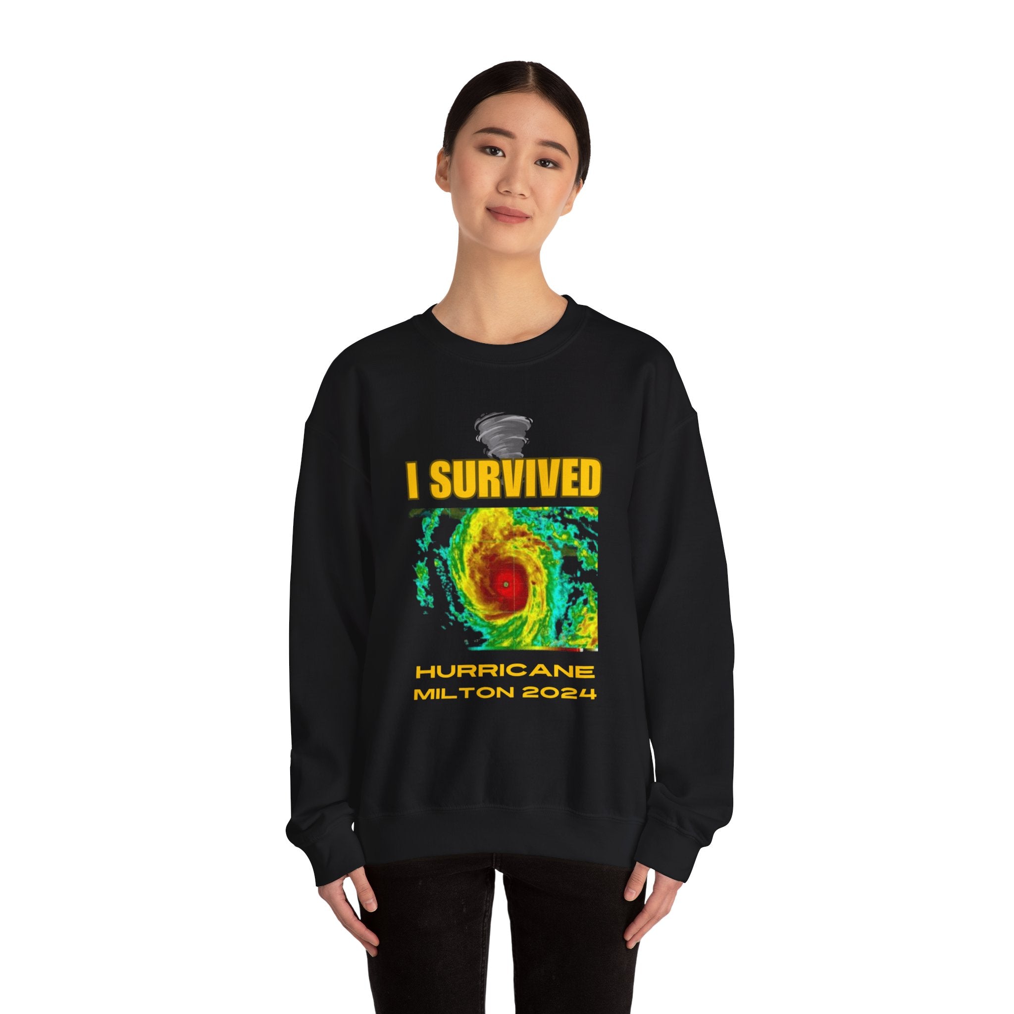 I Survived Hurricane Milton 2024 Sweatshirt Bold Survival Statement Pullover Hurricane Event Apparel Limited Edition 2024 Sweater