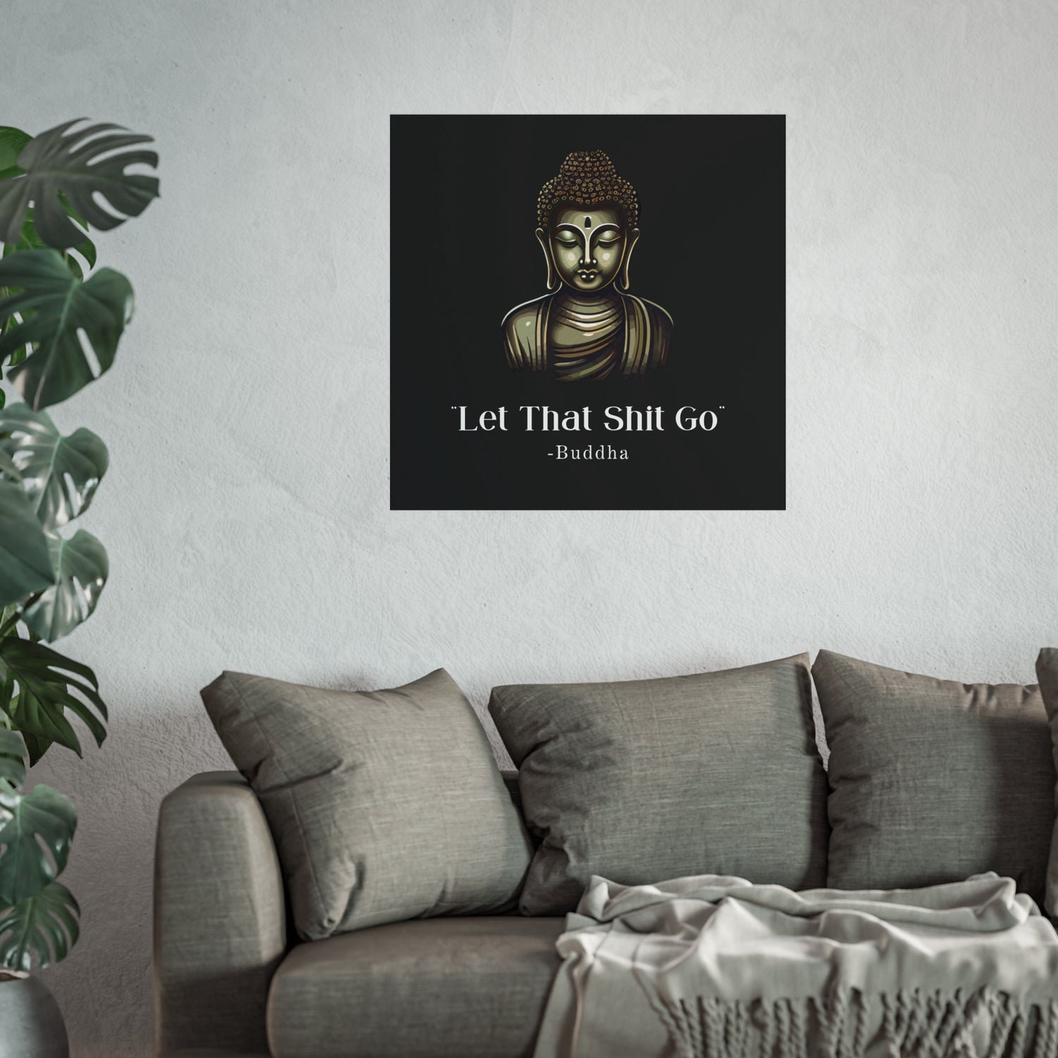 Let That Shit Go Fine Art Poster | Zen Inspired Wall Art | Stress Free Elegant Home Decor