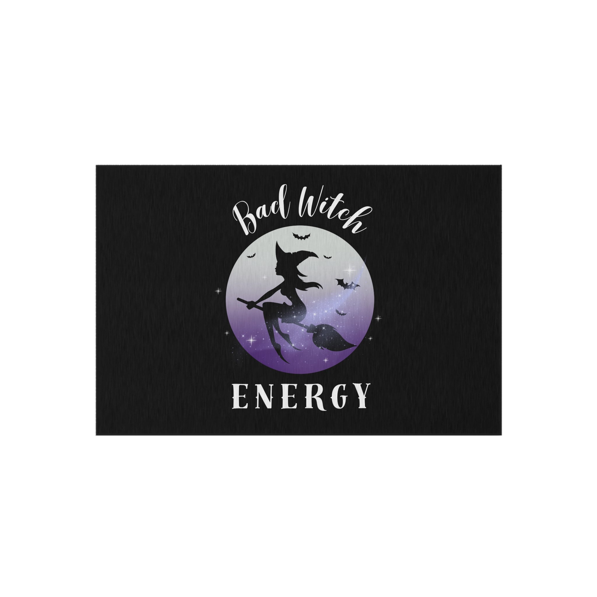 Bad Witch Energy Outdoor Rug | Trendy Spooky Season Decor for Witchy Vibes