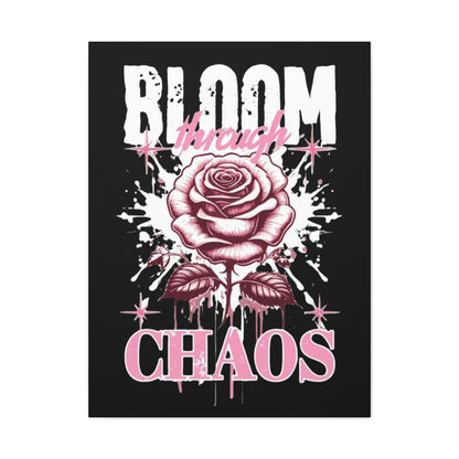 Bloom Through Chaos Canvas Wall Art