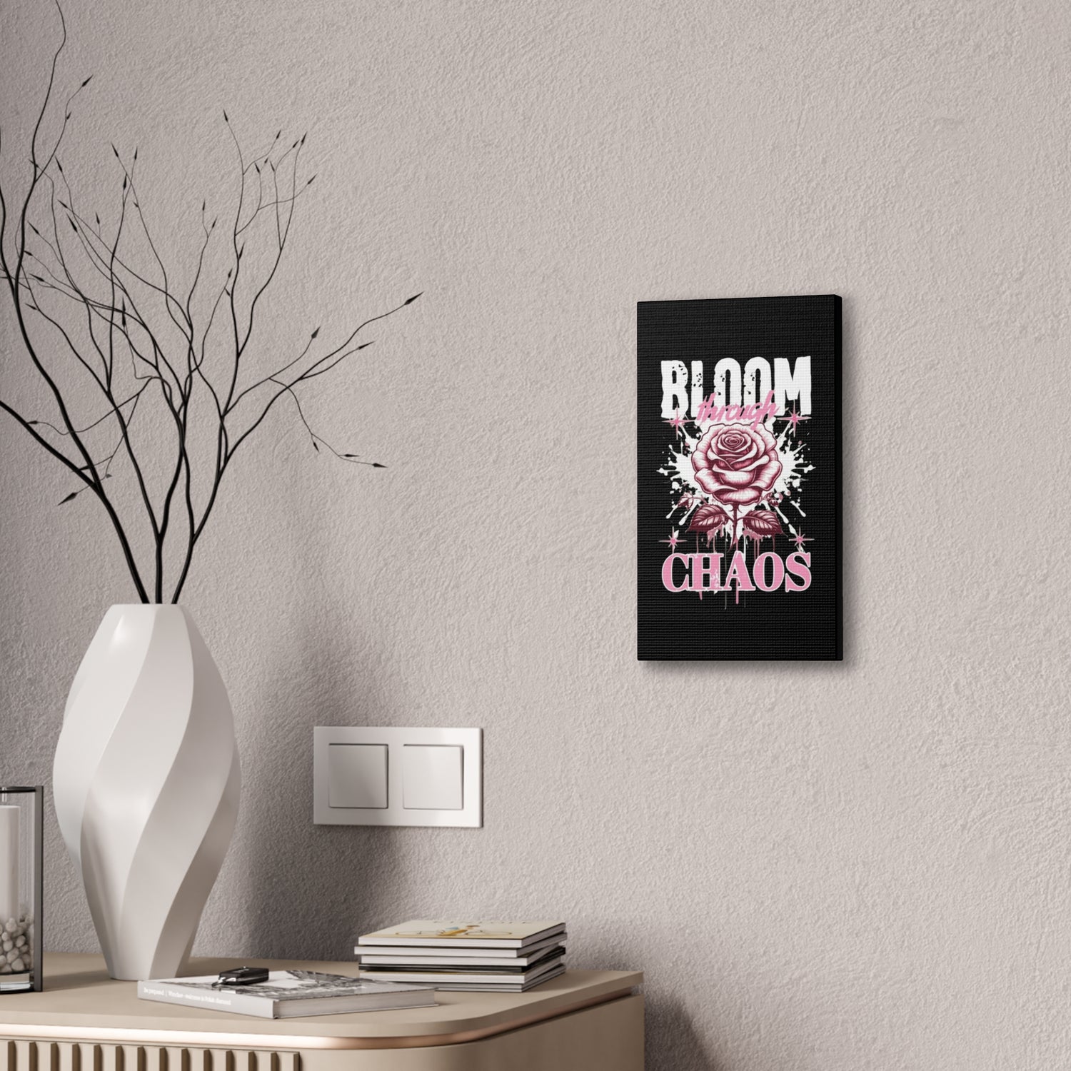 Bloom Through Chaos Canvas Wall Art