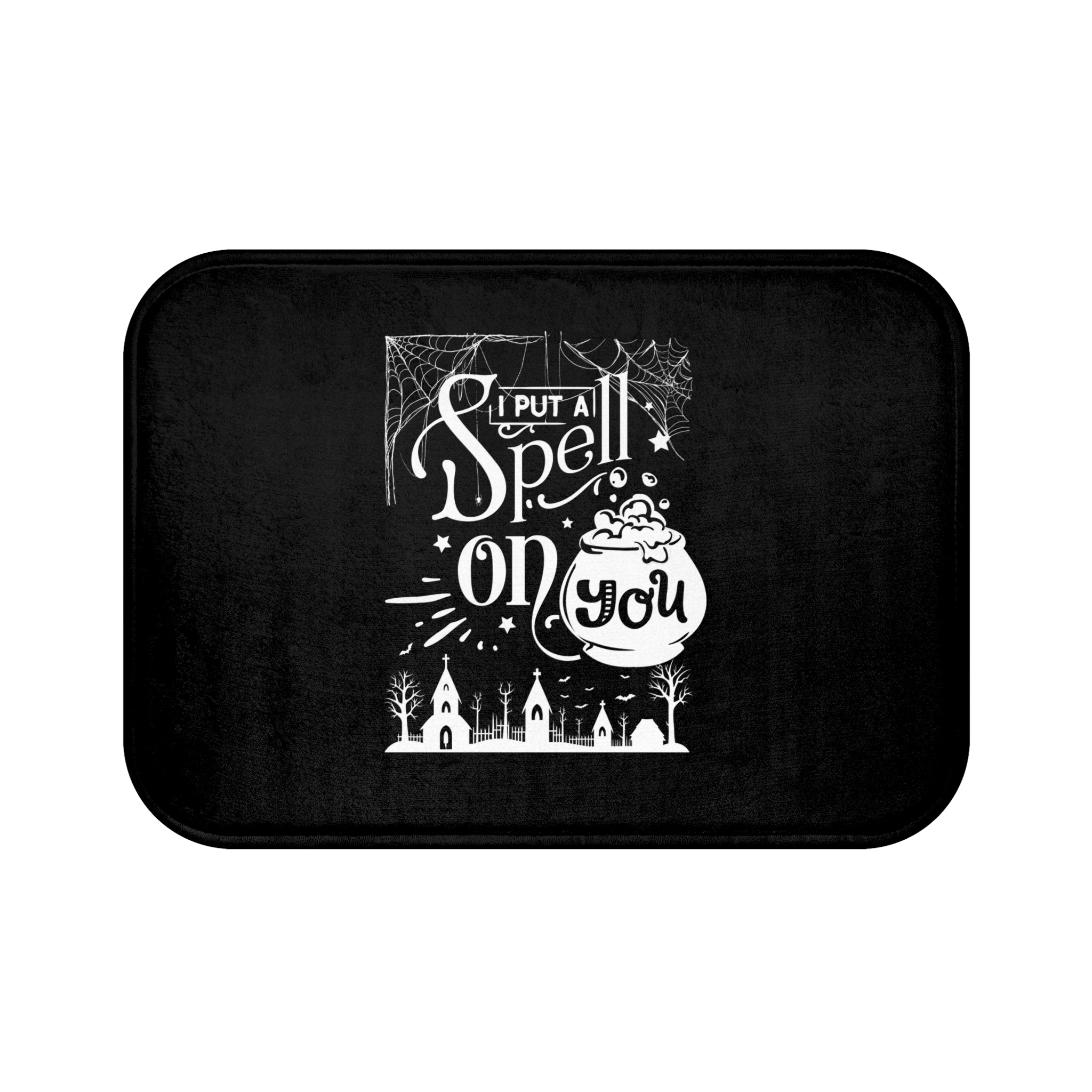 I Put a Spell on You Halloween Bath Mat - Spooky Chic Bathroom Decor - Perfect Fall Accessory