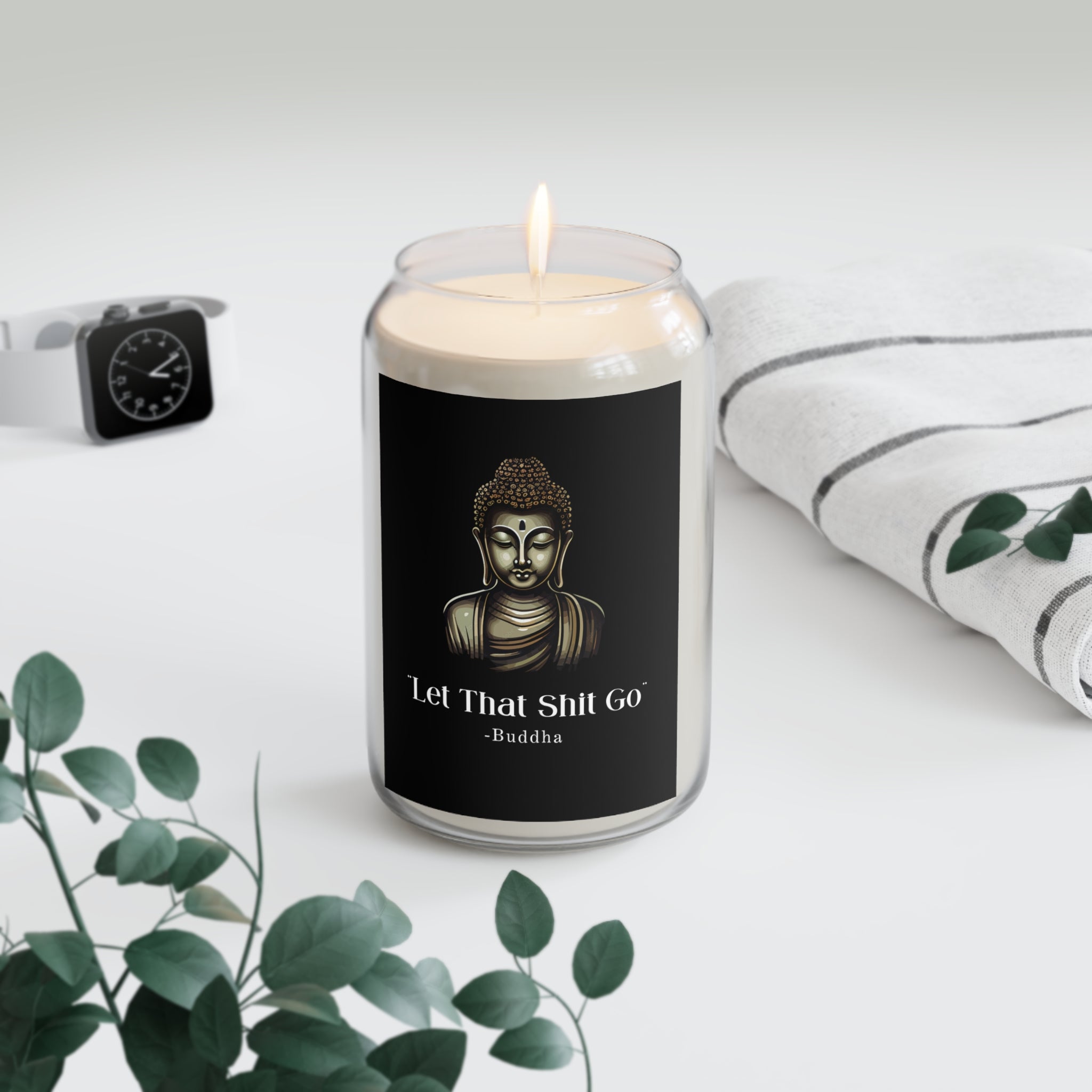 Let That Shit Go Candle | Zen Inspired Aromatherapy Candle | Stress Free Relaxing Home Decor 13.75oz