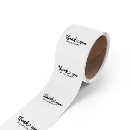 Thank You for Your Order Sticker Roll Set 50 100 or 250 Piece Sticker Ideal for Business Packaging and Orders Premium Thank You Labels