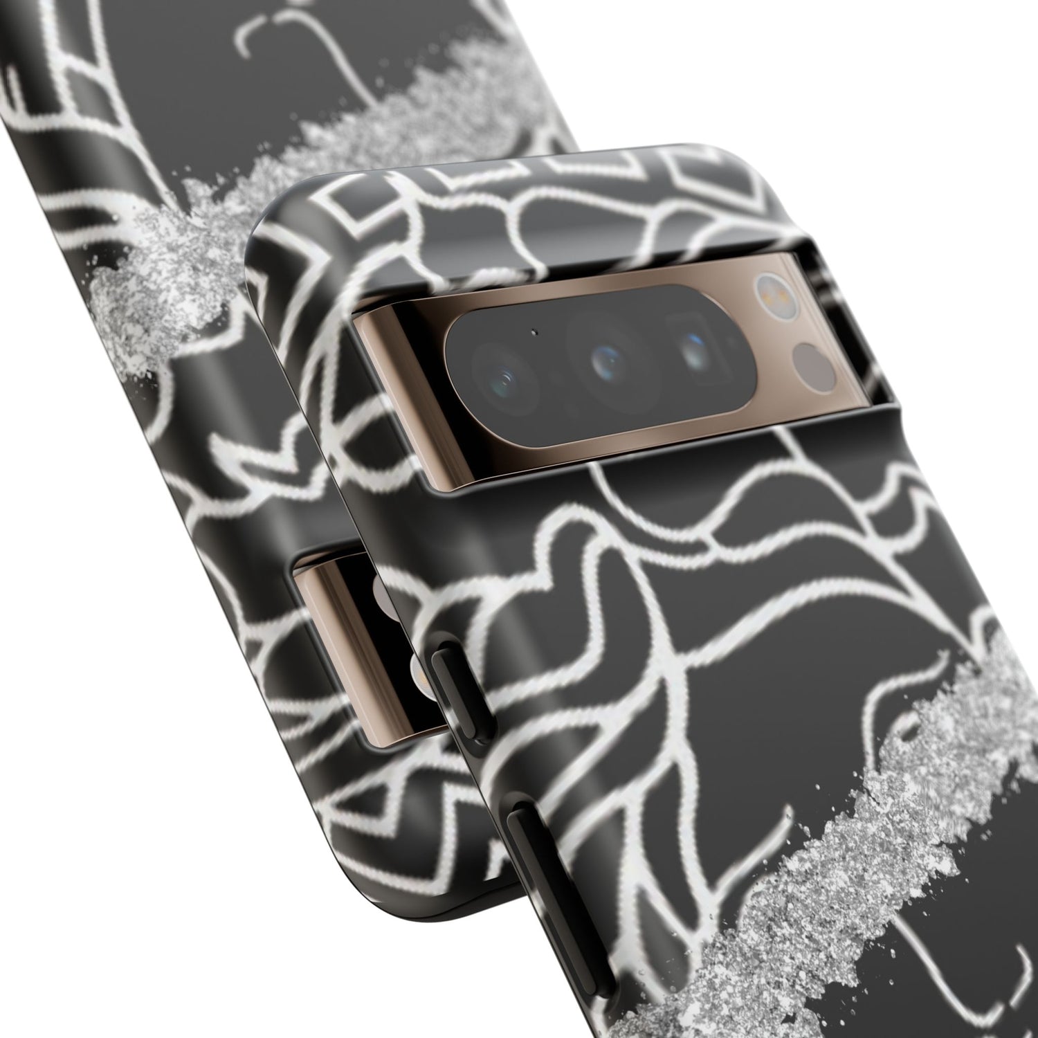 Luxury Medusa Head Tough Black and Silver Phone Case