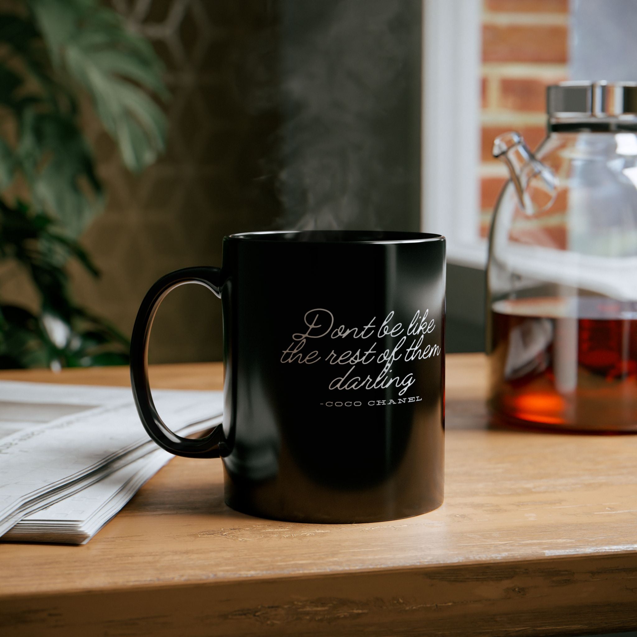 Don’t Be Like the Rest of Them Darling Coffee Mug | Coco Chanel Quote Mug | Elegant Ceramic Mug for Inspiration