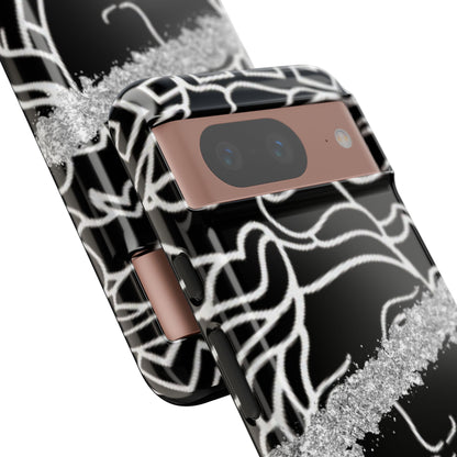 Luxury Medusa Head Tough Black and Silver Phone Case