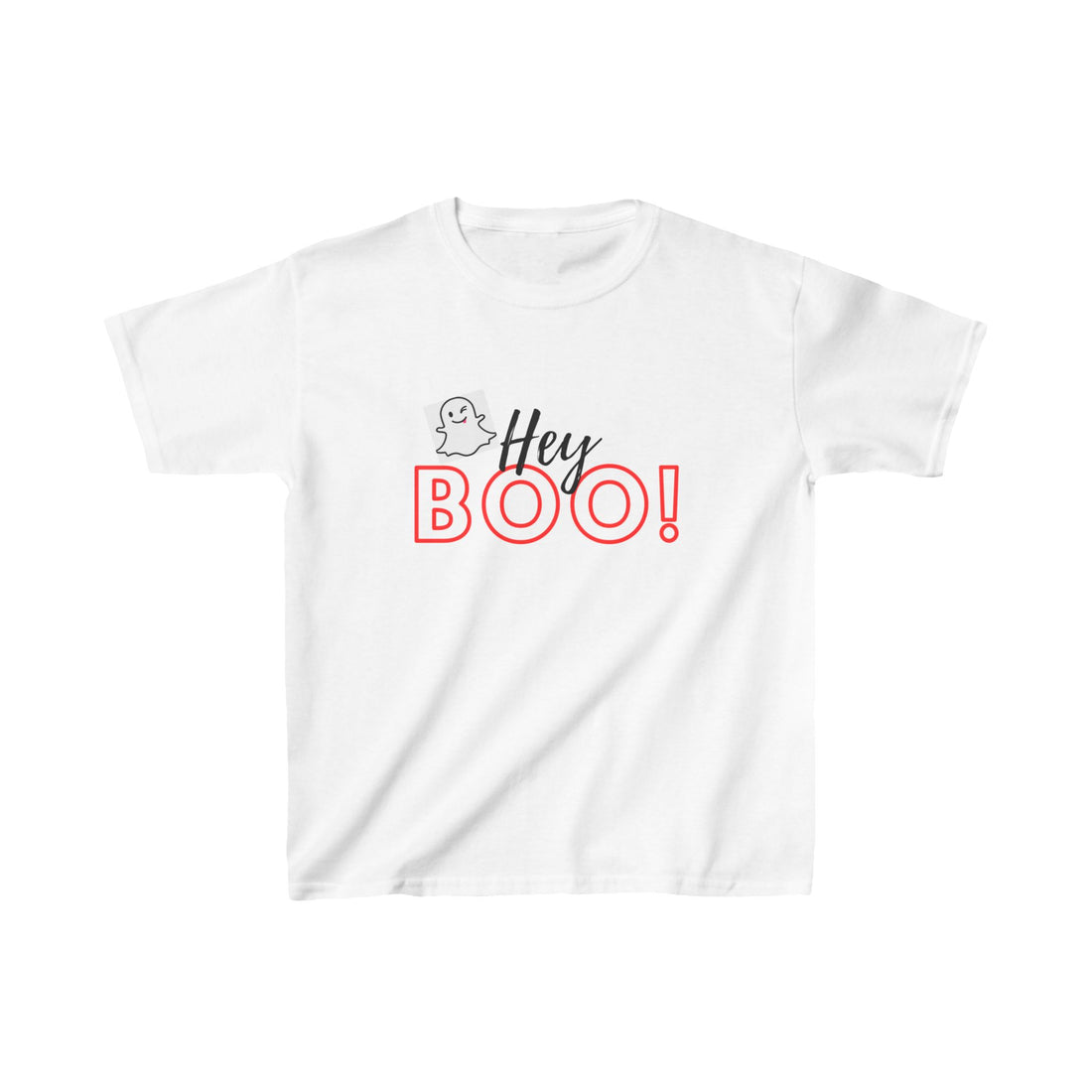 Hey Boo! Halloween Kids Heavy Cotton Tee