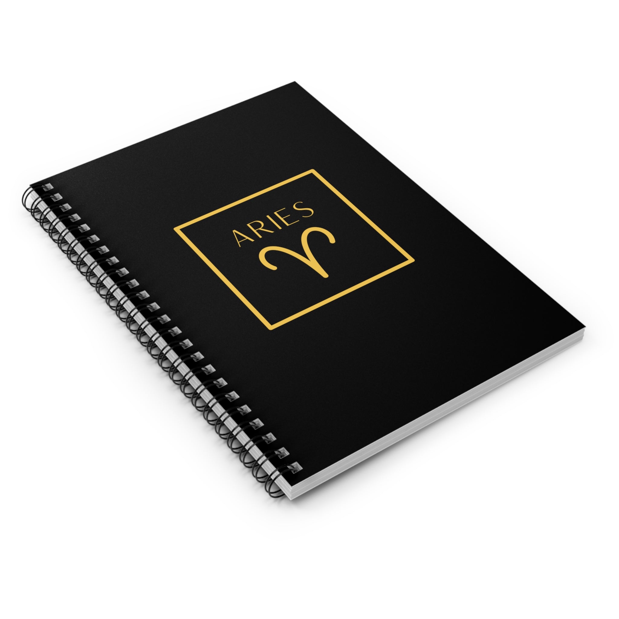 Aries Zodiac Spiral Notebook Bold Aries Symbol Design Durable Pages for Writing and Sketching Perfect Journal for Aries Lovers