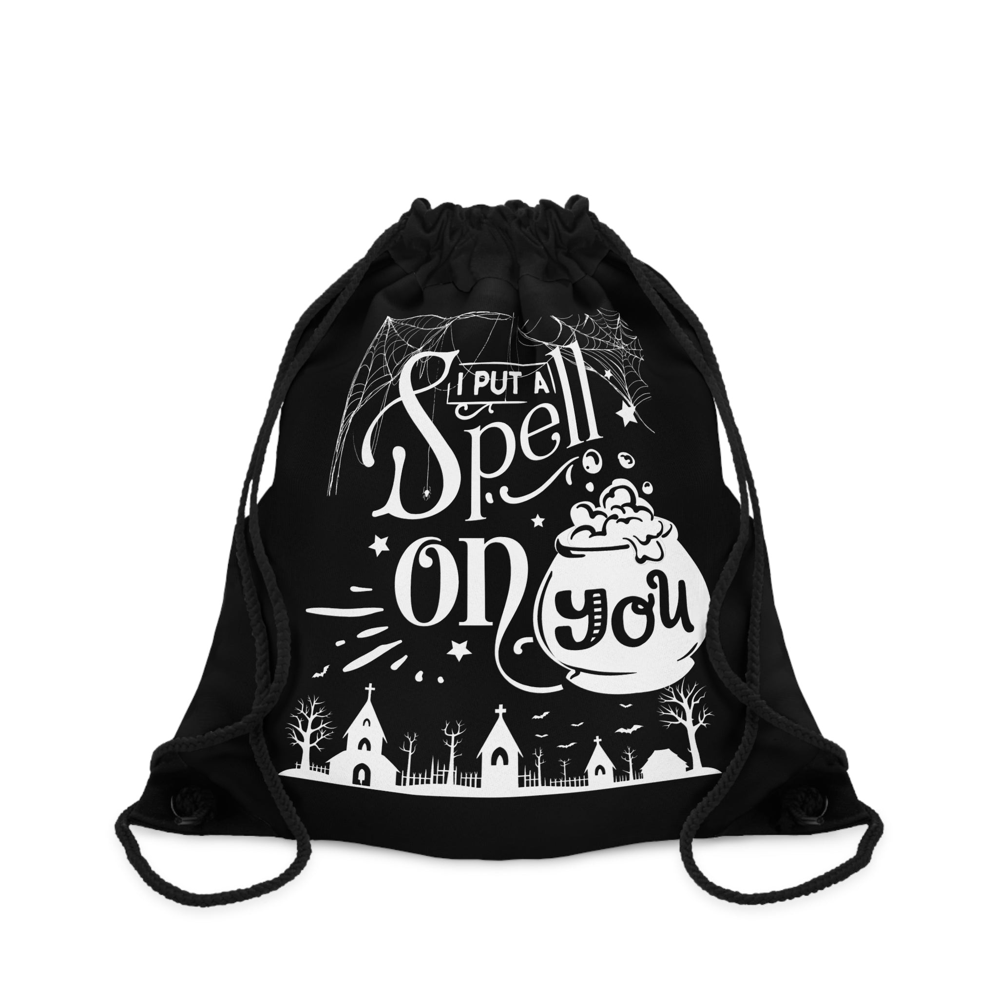 I Put a Spell on You Halloween Drawstring Bag - Spooky Stylish Backpack - Perfect Fall Accessory